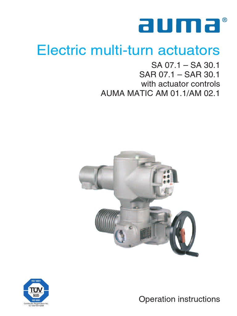 Electric Multi-Turn Actuators: SA 07.1 - SA 30.1 SAR 07.1 - SAR 30.1 ...