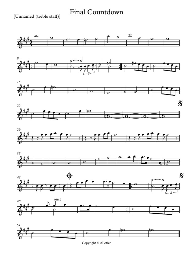 Final Countdown - Parts | PDF