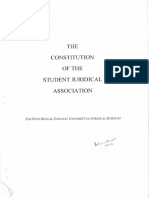 NUJS - Constitution for Student Juridical Association (as Amended on Nov 25, 2014) (Approved by VC)