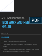 Tech Work and Mental Health