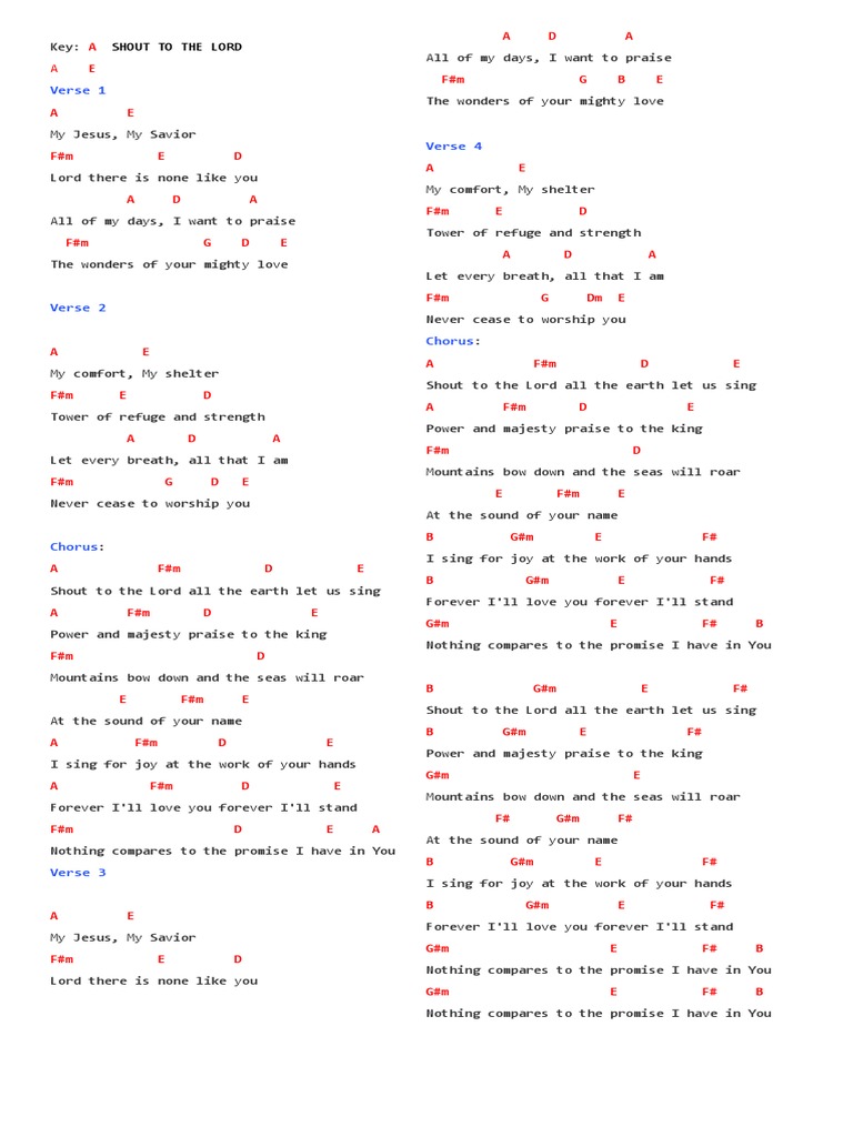 Shout To The Lord | PDF