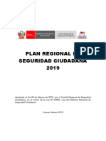 Plan Regional de Seguridad Ciudadana 2019 Ancash