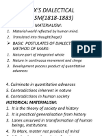 Karl Marx'S Dialectical MATERIALISM (1818-1883)