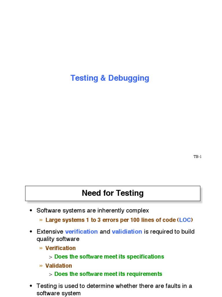 Software Testing & Debugging Guide | PDF | Software Testing | Control Flow