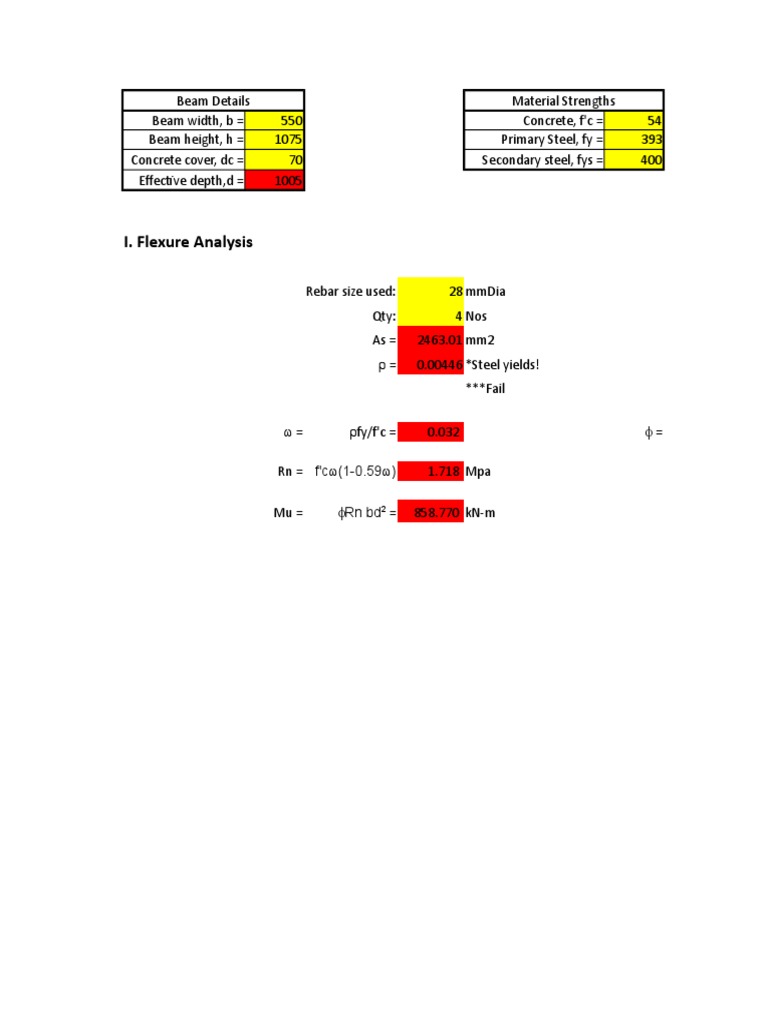 Analysis of Rectangular RC Beams | PDF | Bending | Beam (Structure)