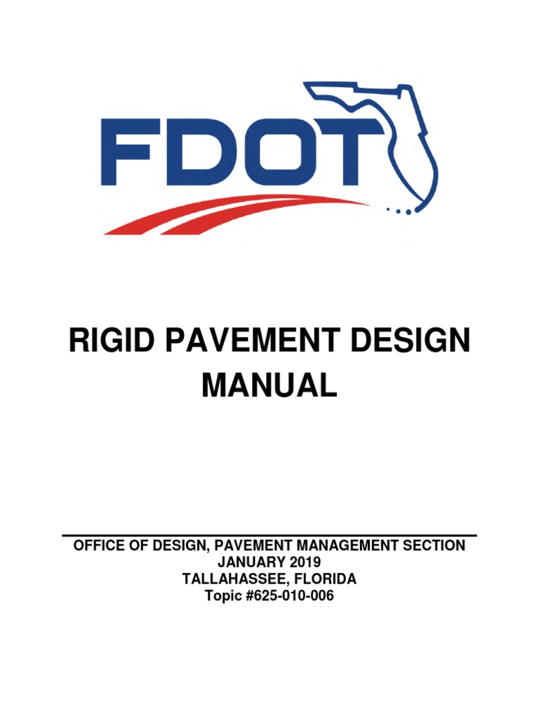 Florida Rigid Pavement Design Manual | PDF | Road Surface | Concrete