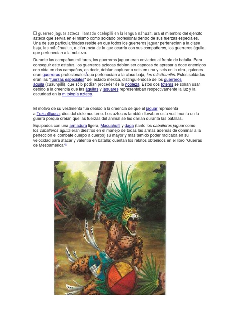 El Guerrero Jaguar Azteca | PDF