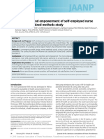 Job Satisfaction and Empowerment of Self-Employed Nurse Practitioners: A Mixed Methods Study