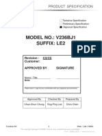 MODEL NO.: V236BJ1 Suffix: Le2: Product Specification