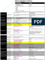 Dreamgirls Rehearsal Schedule