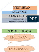 Pengetahuan Ekonomi Letak Geografi: Letak Geografis Sarana Dan Transfortasi