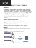 Introduction To Dbms