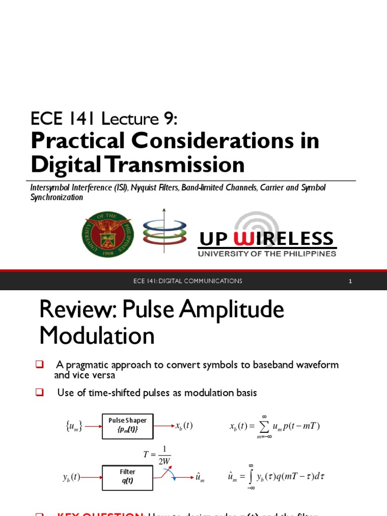 Practical Aspects of ECE 141 Transmission | PDF | Bandwidth (Signal ...