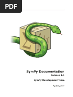 Sympy Docs PDF 1.4 PDF