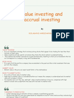 Value Investing and Accrual Investing: Kolagani Harichandana