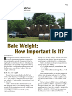 2012 Bale Weight How Important Is It Banta E 319