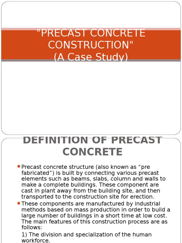 "Precast Concrete Construction" (A Case Study) | PDF | Precast Concrete ...