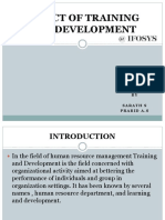 Effect of Training and Development: Mini Project BY Sarath S Prabid A.S