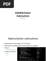 Subroutine MSC Adams