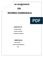 Home Assignment ON Mumbai Dabbawala: Submitted To