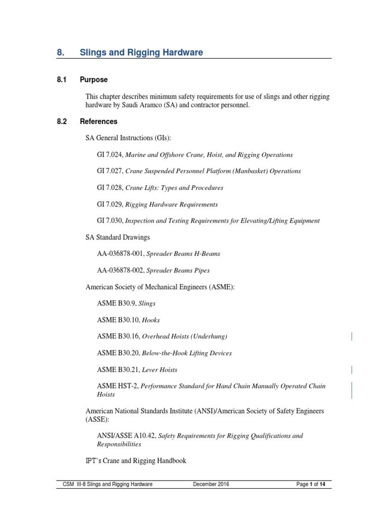 Rigging Hardware Safety Standards | PDF | Crane (Machine) | Rope