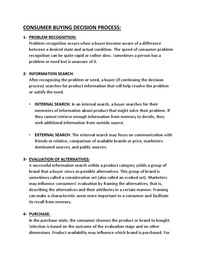 Consumer Buying Decision Process | PDF | Business