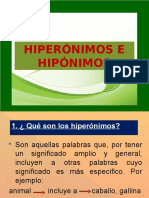 Hiperonimos e Hiponimos