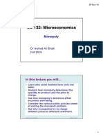 SS 132: Microeconomics SS 132: Microeconomics: Monopoly Monopoly