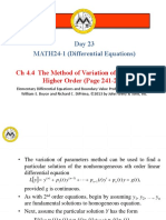 25.4.4 - The Method of Variation of Parameters Higher Order