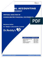 Financial Analysis Dr. Reddy's