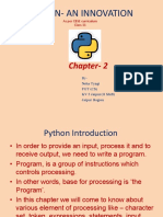 Python-An Innovation: Chapter - 2