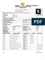 Sant Gadge Baba Amravati University: Examination Application Form WINTER-2019