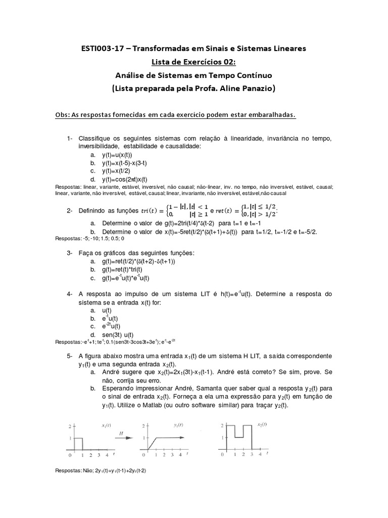Lista 02 Analise Matematica Matematica Aplicada
