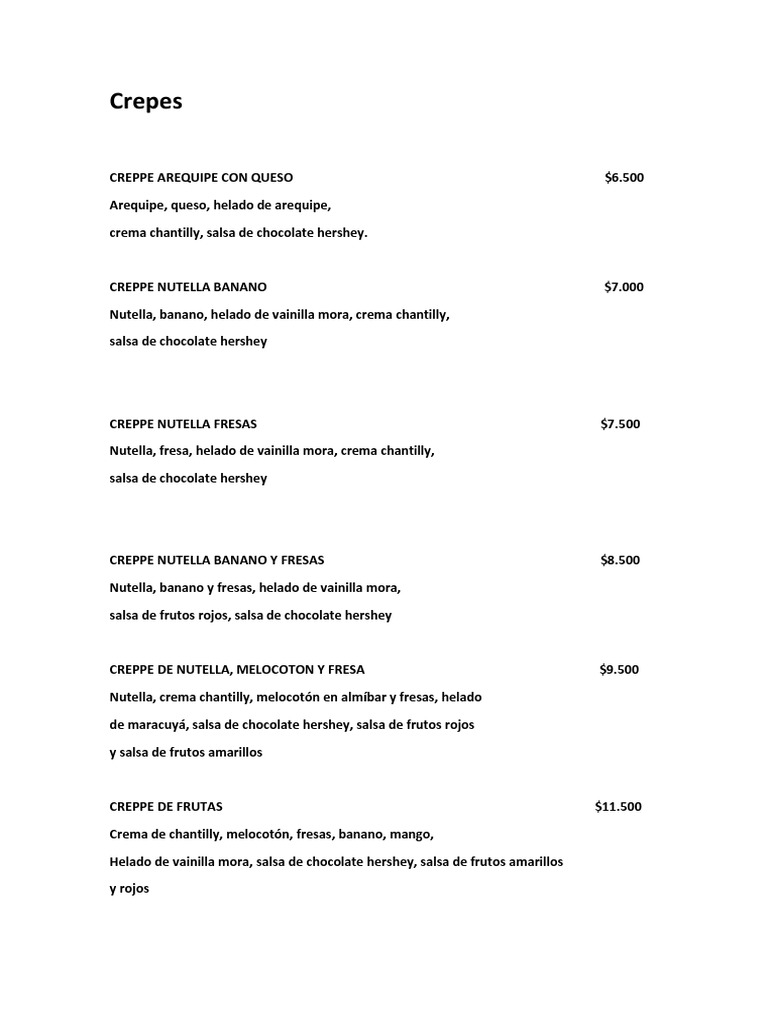 Crepes 1 | PDF | Helado | Postres