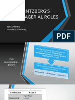 Henry Mintzberg'S Ten Managerial Roles: Iqra Sarfraz 2017 - (FALL) - EMBA-025