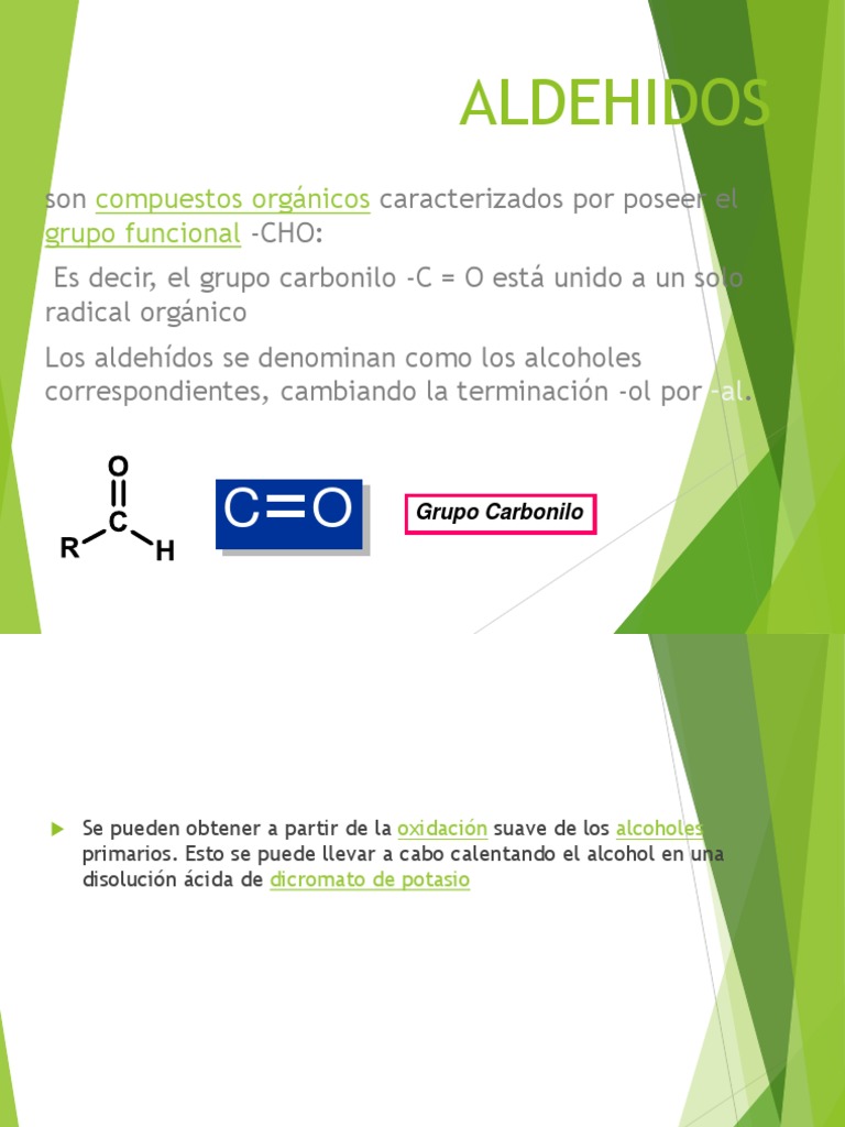ALDEHIDOS | PDF | Aldehído | Moléculas