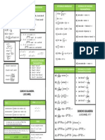 Integrales Inmediatas: F.T de La Suma Y Diferencias de Dos Ángulos Propiedades de Derivación