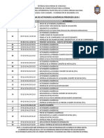 Cronograma de Actividades Academicas 2019-2