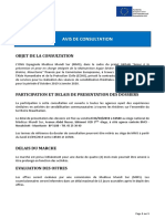 Avis de Consultation