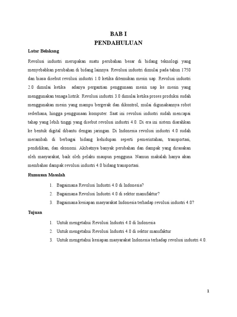 Revolusi Industri 4 0