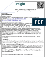 Journal of Small Business and Enterprise Development: Article Information