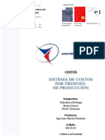 Sistema de Costos Por Órdenes de Producción