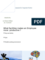 Working Environment in Corporate Sector: Submitted by Asir Hamim Siddique ID: 1721941030