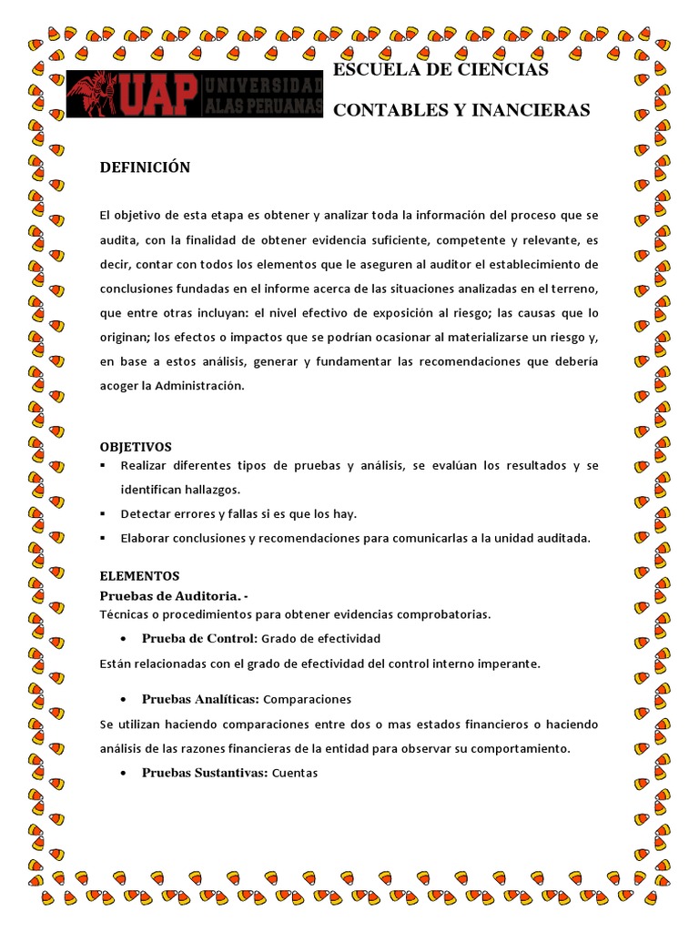 Fases de La Auditoria Fase de Ejecucion | PDF | Auditoría | Contralor