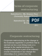 Forms of Corporate Restructuring