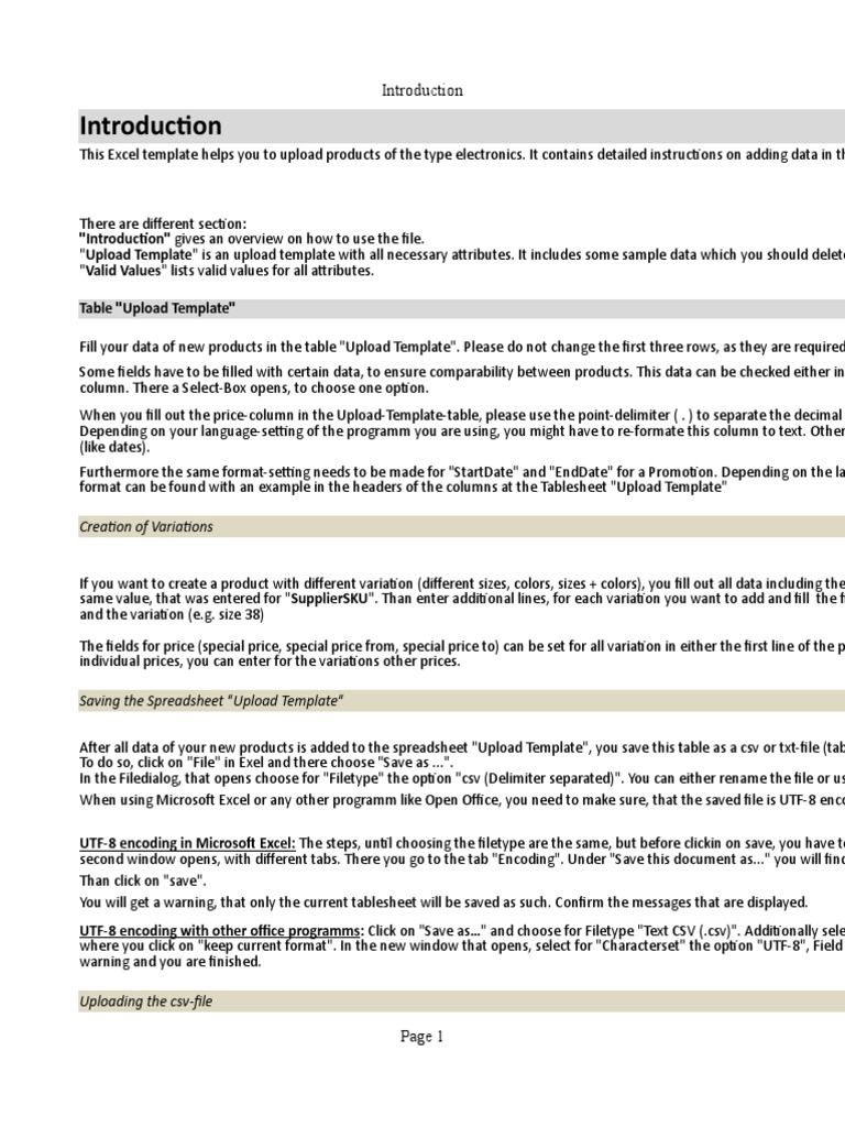 ProductCreationTemplate 2019 02-26-104922 1 | PDF | Comma Separated Values  | File Format