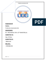 Assignment #2 Course:: Production Automation Lab