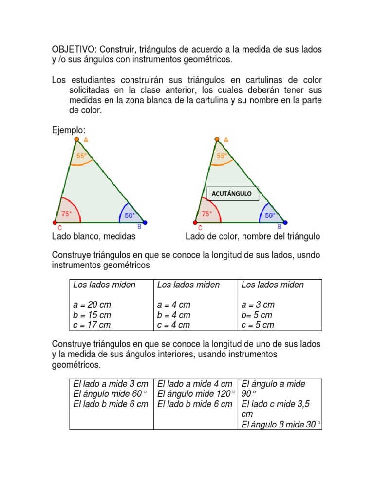Actividad De Construccion De Angulos Pdf