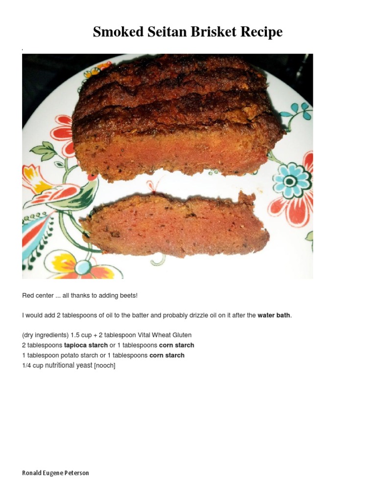 SMOKED Seitan Brisket PDF Teaspoon Foods