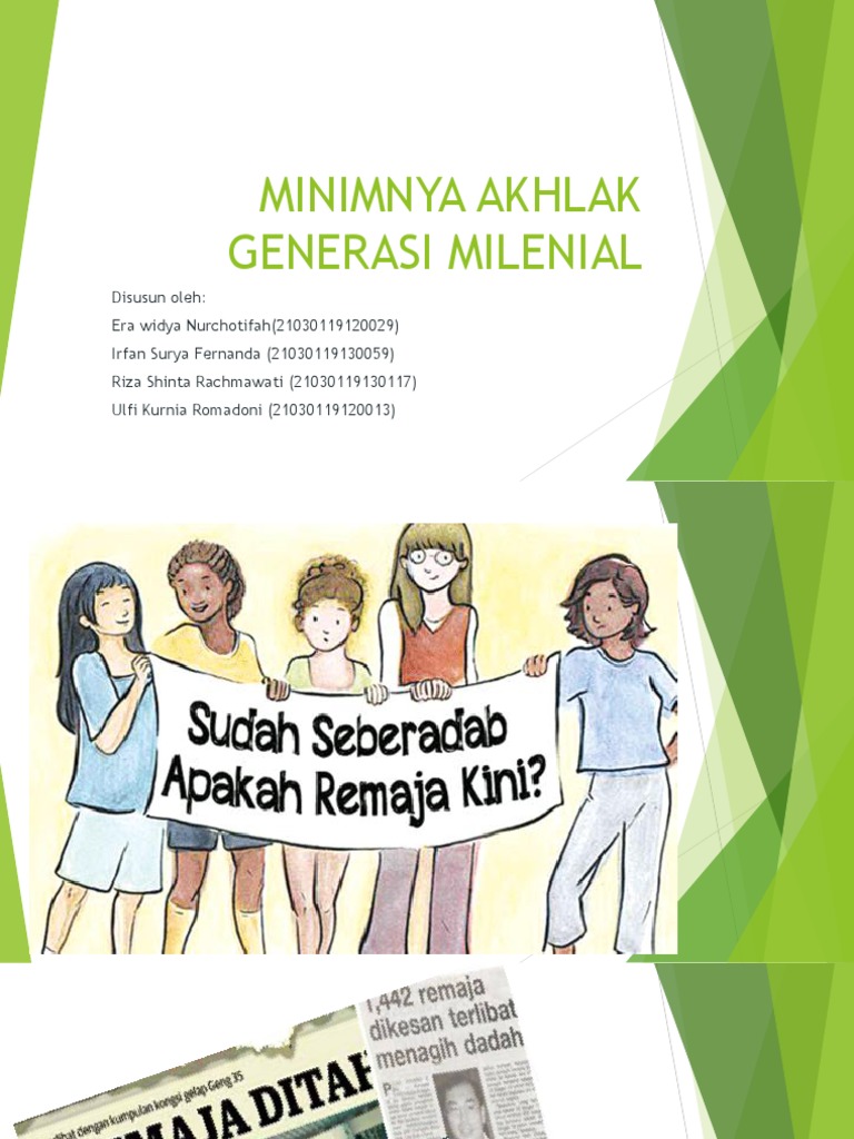 New Minimnya Akhlak Generasi Milenial